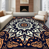 Burst Ornamental Design with Intricate Petal Motifs (Black) - ODIKA