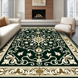 Moody Florals Medallion Botanical Art Nouveau Damask(Green)