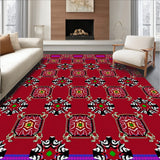 Interlocking Mosaic with Festive Starburst Accents(Red)