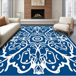 Elegant Swirl Medallion Trellis Abstract Sophisticated Dreamy (Blue) - ODIKA