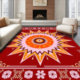 Sunburst Medallion Festive Floor(Red)