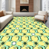 Yuletide Lattice Decorative Household Festive Seasonal Entrance(Yellow)