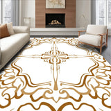 Artisan Latticework Featuring Abstract Curved Filigree Motifs(Brown)