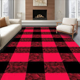 Buffalo Checkered Holiday Doormat(Red)