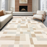 Neutral Harmony Geometric Beige Woven Accent Area(Beige)
