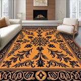 Ornate Harvest Fleur Interlocking with Delicate Scroll and Leaf Embellishments(Brown)