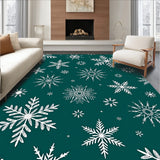 Festive Snowflake Winter Wonderland Throw(Green)