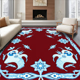 Magical Winter Assembly with Crystalline Snowdrift Borders(Red)