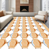 Hexagonal Honeycomb with Contemporary Edge(Beige)