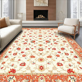 Floral Circle Area Rug(Ivory)