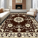 Noble Symmetrical Floral Damask Timeless Decorative(Brown)