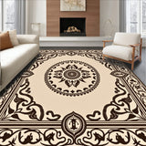 Retro Botanical Arabesque with Intricate Floral Flourish(Beige)