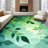 Charming Nature Inspired with Abstract Leaf Motifs and Gradient Effects(Green)