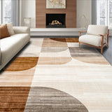 Sophisticated Casual with Brown and Beige Layered Abstract(Beige)