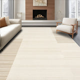 Contemporary Low Pile Area Neutral Beige Tones(Beige)