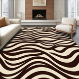Classic Wave With Interlocking Curves And Flowing Lines(Brown)