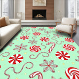 Whimsical Winter Cane Bakery Floor Protection(Green)