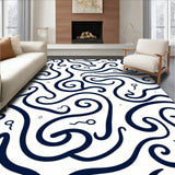 Modernist Curving Ribbon Spiral Twist Asymmetrical(Blue)