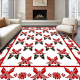 Classic Tartan Plaid with Vintage Holiday Laurel Accents(Red)