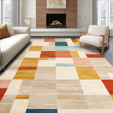 Chromatic Cubes Abstract Area in Multi Beige Tones(Beige)