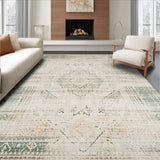 Rustic Farmhouse Area Beige & Sage(Beige)