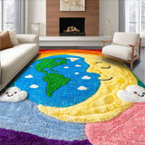 Ultra Soft Area Rug, Non Slip, Stain Resistant, Washable Area Rugs for Living Room, Bedroom, Shaggy High Pile(Yellow)