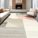 Echoing Sands Area Sculpted Beige & Sand Abstract Geometric Design(Beige)