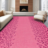 Ultra Soft Area Rug, Non Slip, Stain Resistant, Washable Area Rugs for Living Room, Bedroom, Leopard Print Vintage(Pink)