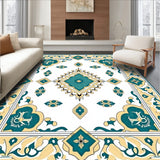 Elegant Wave Medallion Interlocking Trellis (Beige) - ODIKA