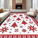 Festive Pine Tree Snowflake with Anti Slip Backing(Red)
