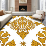 Medallion Ornate Symmetrical Traditional Tapestry Design(Gold)