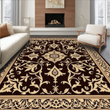 Luxurious Wavy Damask Jacquard Medallion Embellished (Brown)