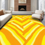 Chevron Zigzag Herringbone Brushstroke Abstract Trendy(Yellow)
