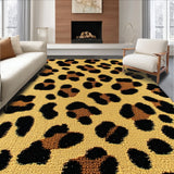 Ultra Soft Area Rug, Non Slip, Stain Resistant, Washable Area Rugs for Living Room, Bedroom, Fashionable Leopard Print Soft Living Room(Beige)