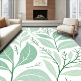 Botanical Leaf Interplay Featuring Subtle Vines and Branch Filigree(Green)