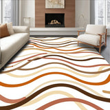 Desert Interlocking Sandwave Design with Minimalist Accents(Brown)