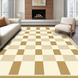 Countryside Beige Checkerboard Aesthetic Retro Geometric(Beige)