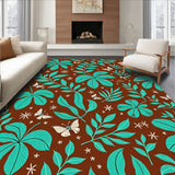 Tropical Jungle Wonderland Exotic Verdant Leafy Foliage(Brown)