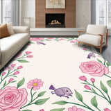 Elegant Blooming Garden Botanical Meadow Songbird Symphony(Pink)