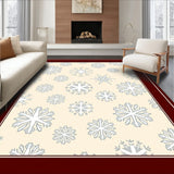 Festive Snowflake Trail with Elegant Interlocking Borders(Ivory)