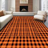 Harvest Gingham Grid Lattice Accent(Orange)