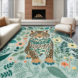Ultra Soft Area Rug, Non Slip, Stain Resistant, Washable Area Rugs for Living Room, Bedroom, Jungle Animal Tiger(Gray)
