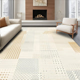 Contemporary Geometric Spotted in Cream and Sandy Tones(Beige)