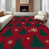 Winter Pine Tree Design Christmas Area(Red)