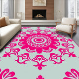 Luxurious Medallion Swirl Decorative Floor Accent(Pink)