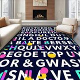 Playful Alphabet Grid with Whimsical Lettering and Dotted Details (White)