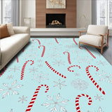 Cane Snowflake Winter Wonderland Motif(Blue)