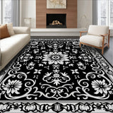 Heritage Damask Blooming Elaborate Luxurious Distinctive(Black)