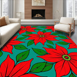 Poinsettia Blossom with Elegant Floral Holiday Arrangement(Red)