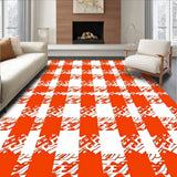 Buffalo Check Gingham Doormat with Bold Checkered Design(Red)